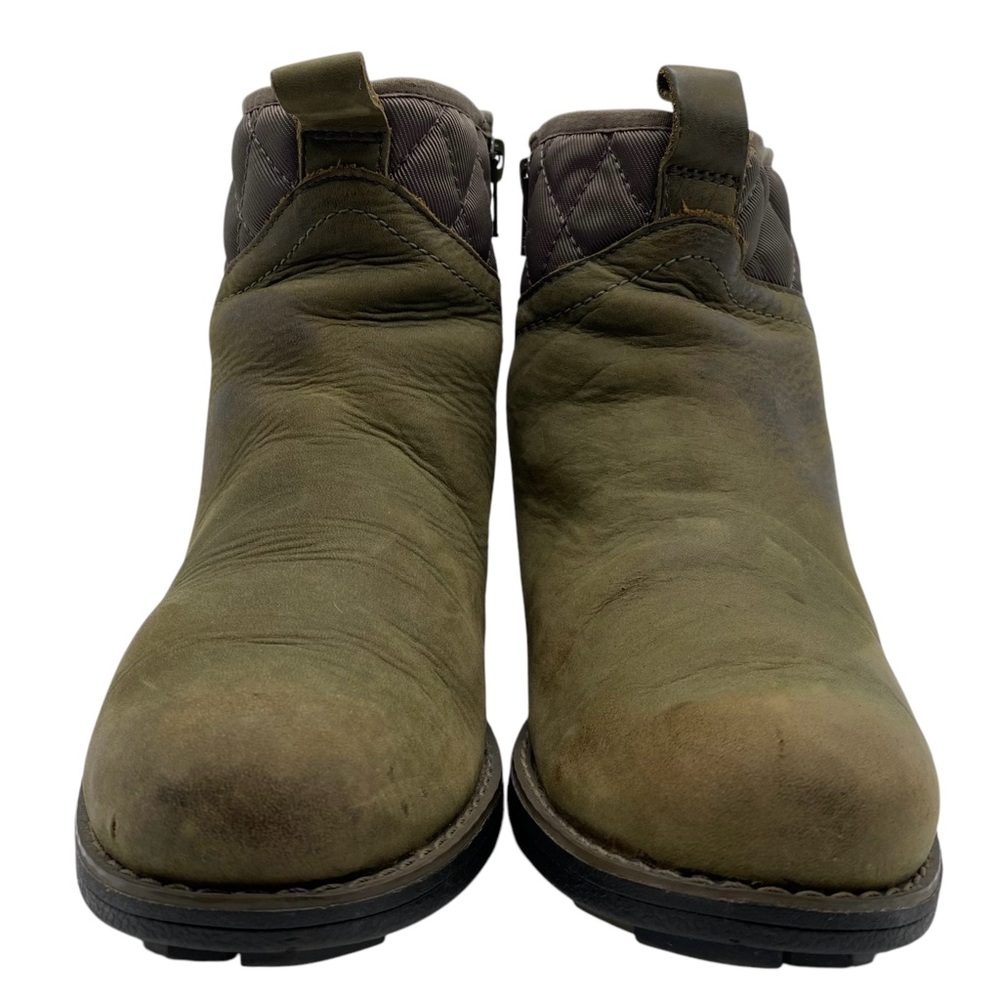 Merrell Womens Shoes Chateau II Mid Boots Sz 7 Green Leather Ankle Waterproof - Picture 5 of 12